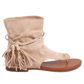 Chanclas con parte superior beige SL1011 Beige