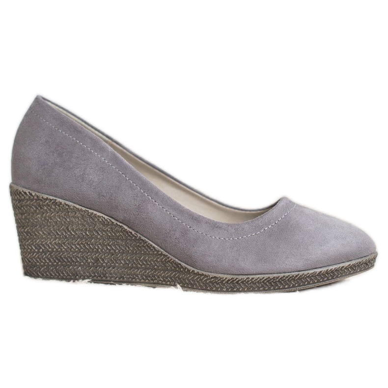 Goodin Bailarina de cuña clásica gris