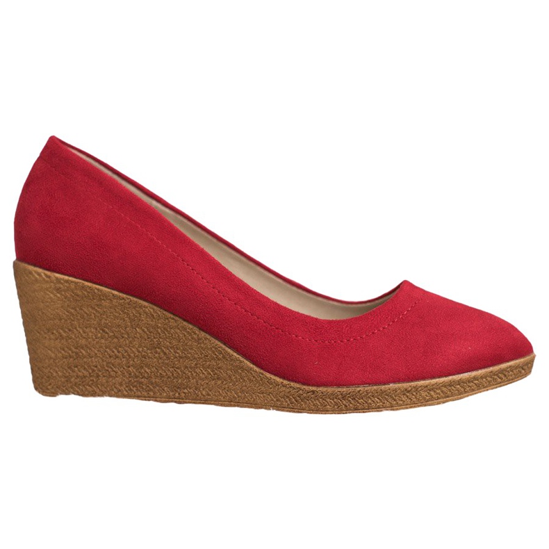 Goodin Bailarina de cuña clásica rojo