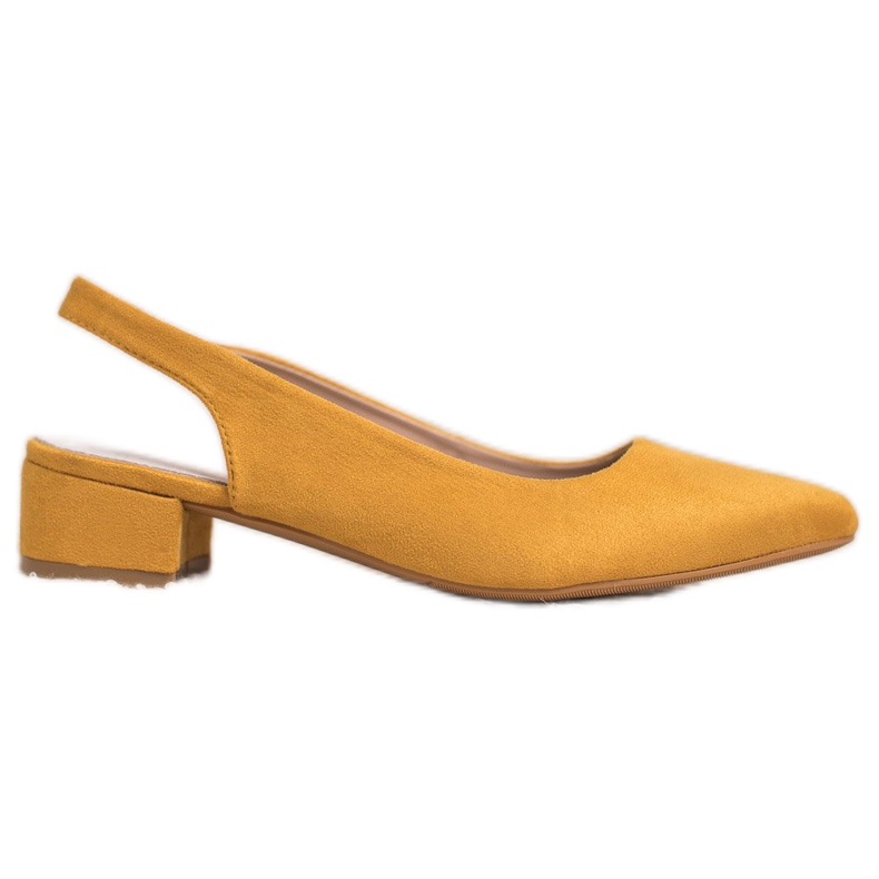Goodin Zapatos de tacón con tacón descubierto amarillo Goodin Zapatos de tacón con tacón descubierto amarillo