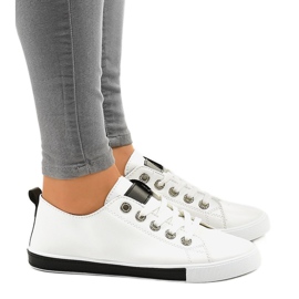 Zapatillas clásicas 1016 blancas blanco negro