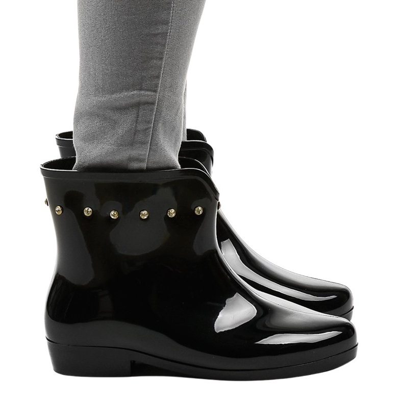 Chanclas cortas negras con circonitas SD97E-1 negro