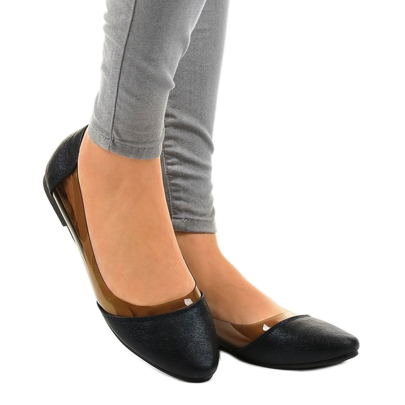 Bailarinas negras transparentes B01-1A negro