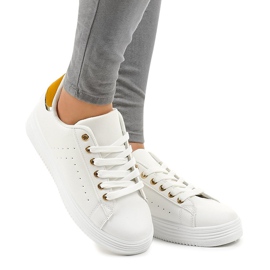 Zapatillas blancas clásicas en la plataforma BK-52 blanco