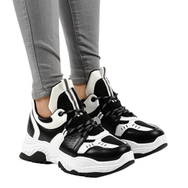 Zapatillas de mujer blancas y negras CB-136 blanco negro Zapatillas de mujer blancas y negras CB-136 blanco negro