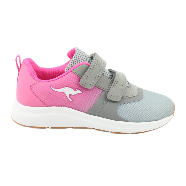 Zapatillas deportivas KangaROOS Velcro 18506 gris / rosa neón rosado