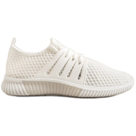 SHELOVET Zapatos elegantes con malla blanco