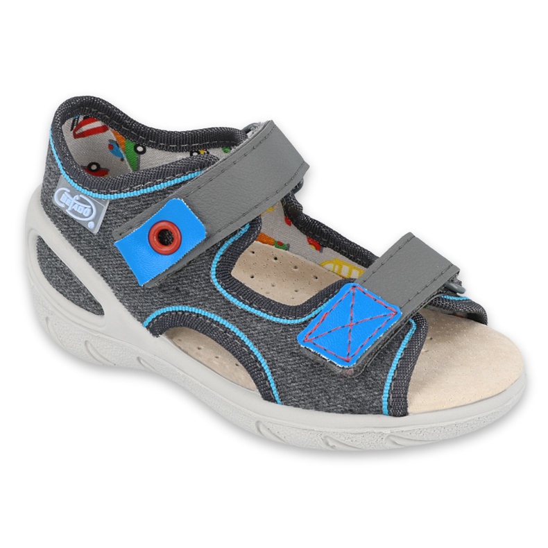 Calzado infantil befado pu 065P132 azul gris