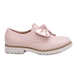 Zapatos sin cordones rosas con lazo RS-WED2 rosado