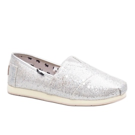Zapatos plateados, slip on perros AG0025 gris