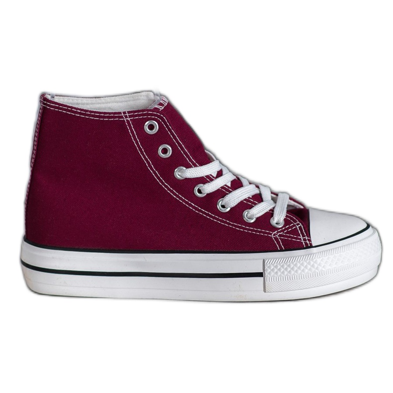 SHELOVET Zapatillas de alta textil rojo