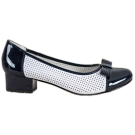 Goodin Bombas Caladas Con Lazo blanco azul