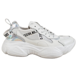 Goodin Zapatillas de cuero blancas blanco