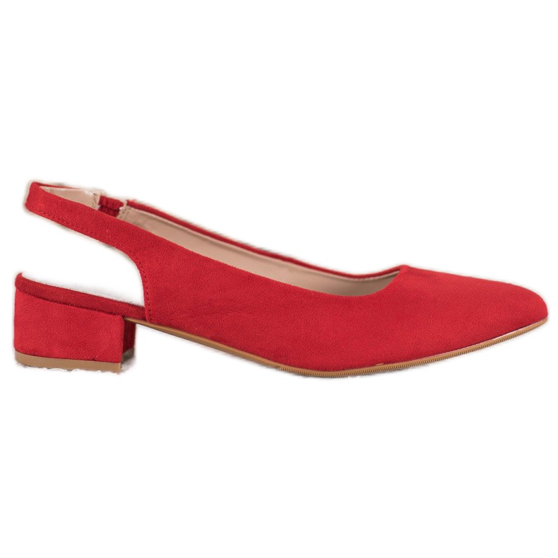 Goodin Zapatos de tacón con tacón descubierto rojo Goodin Zapatos de tacón con tacón descubierto rojo