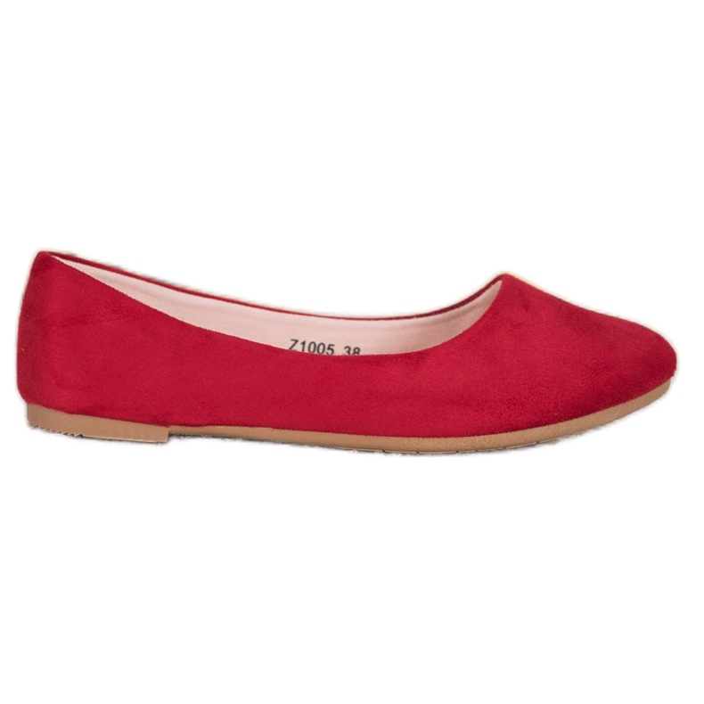 SHELOVET Cómodas bailarinas rojo