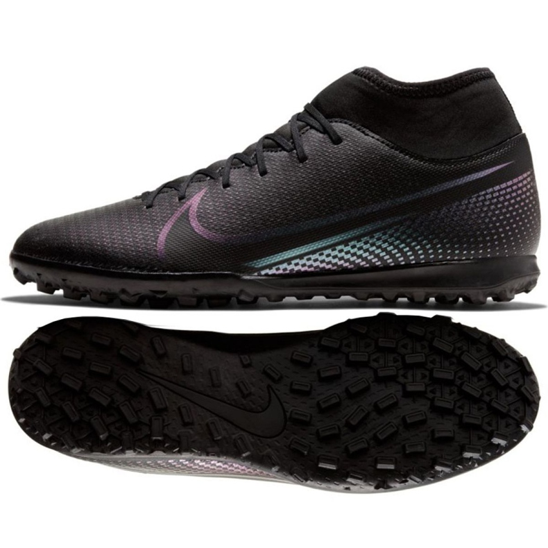 Zapatillas de fútbol Nike Mercurial Superfly 7 Club Tf M AT7980-010 negro negro Zapatillas de fútbol Nike Mercurial Superfly 7 Club Tf M AT7980-010 negro negro