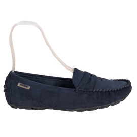 Goodin Mocasines textiles clásicos azul marino