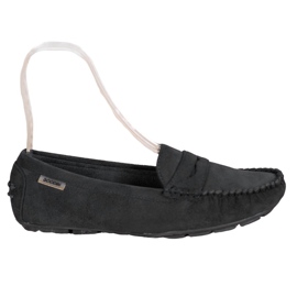 Goodin Mocasines textiles clásicos negro