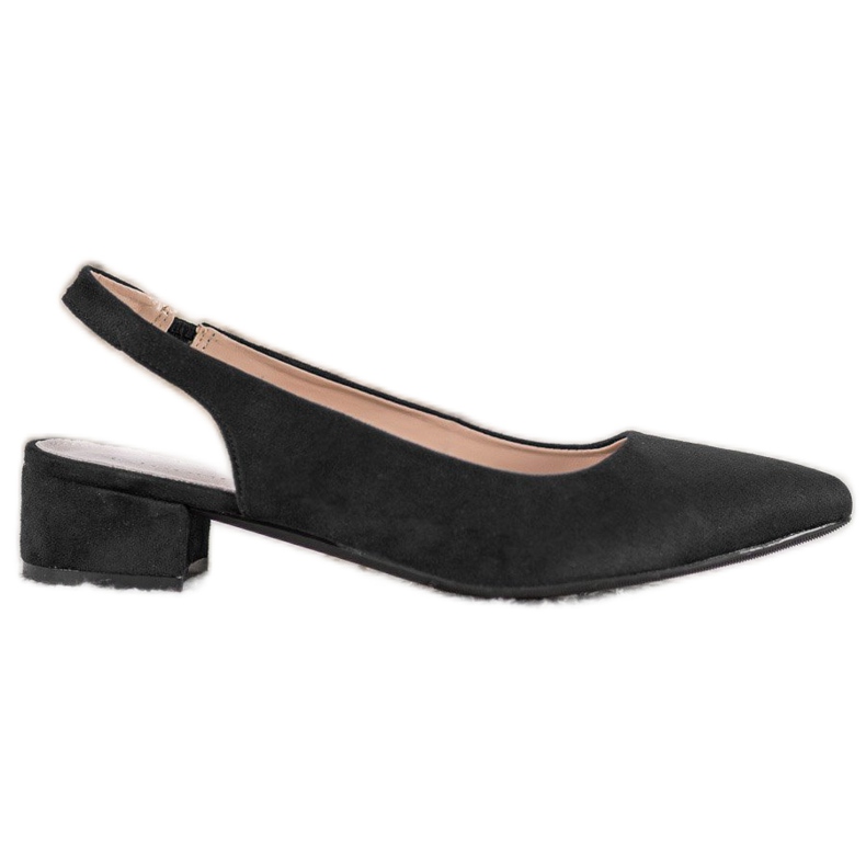 Goodin Zapatos de tacón con tacón descubierto negro