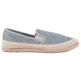 SHELOVET Alpargatas de moda azul gris SHELOVET Alpargatas de moda azul gris