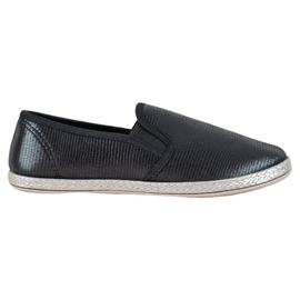 SHELOVET Zapatos brillantes sin cordones negro