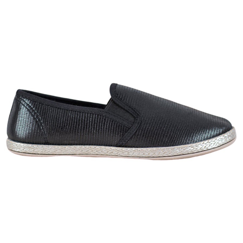 SHELOVET Zapatos brillantes sin cordones negro