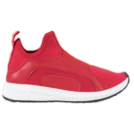 Bona Zapatos rojos en la plataforma