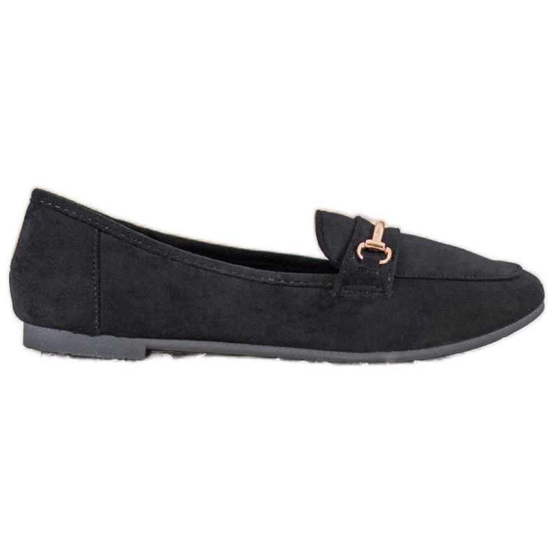 Bestelle Mocasines elegantes con adorno negro