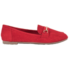Bestelle Mocasines elegantes con adorno rojo