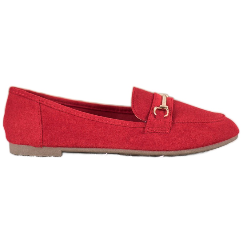 Bestelle Mocasines elegantes con adorno rojo