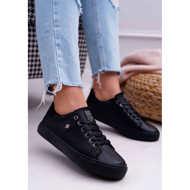 Zapatillas negras para mujer Big Star BB274032 negro