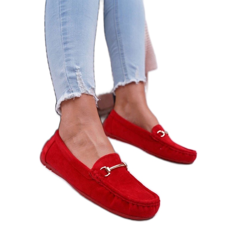 SEA Mocasines de mujer rojos T350