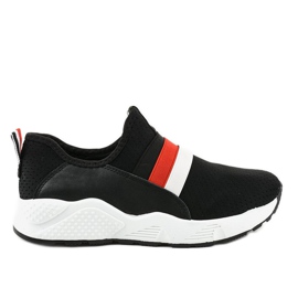 Zapatos deportivos negros sin cordones NB256P-1