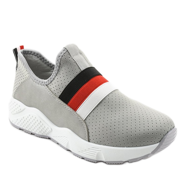 Zapatillas deportivas grises sin cordones NB256P-1 Zapatillas deportivas grises sin cordones NB256P-1