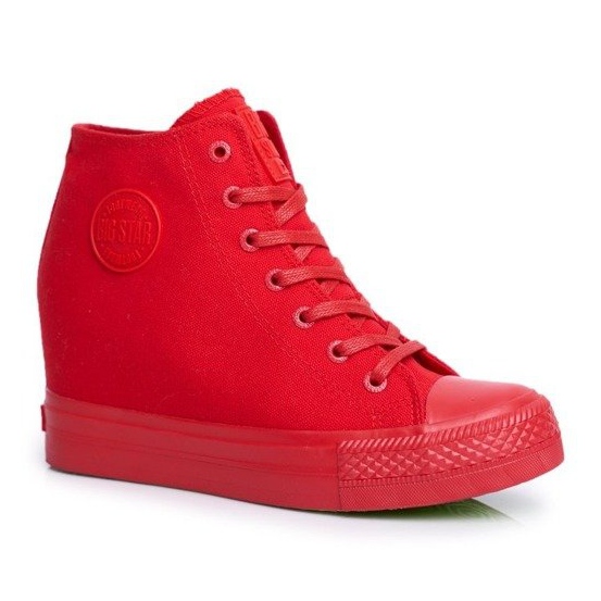 Zapatillas rojas en la plataforma Big Star FF274A193 rojo