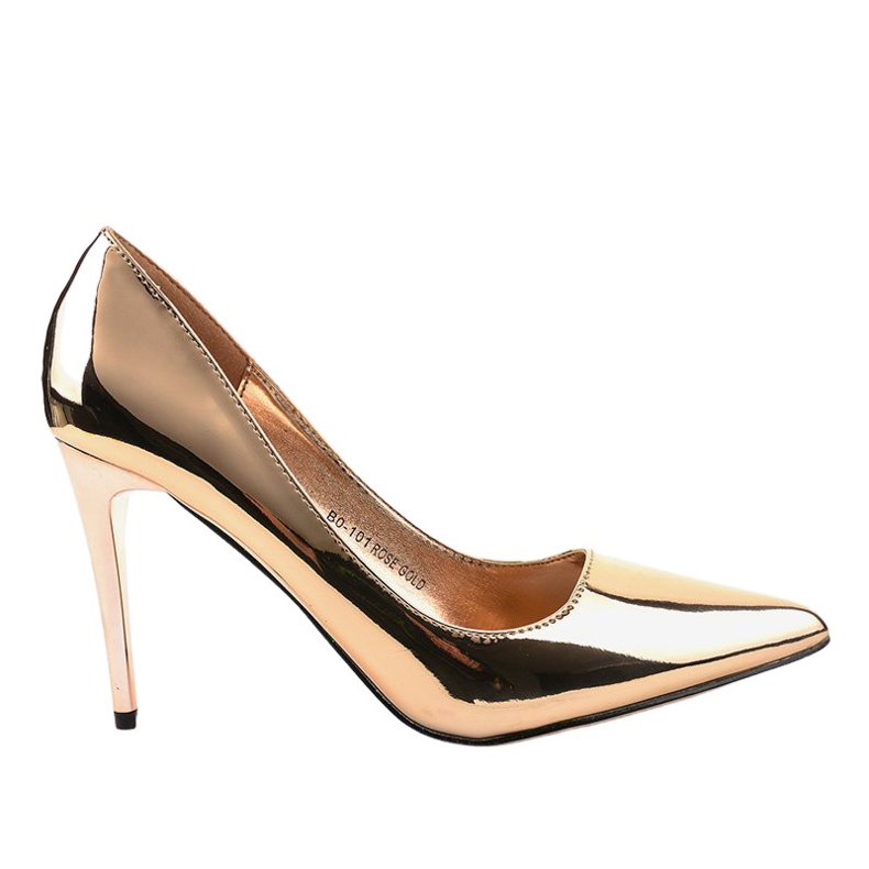 Tacones BO-101 dorados, clásicos y lacados
