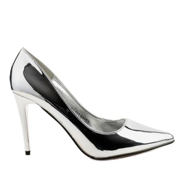 Tacones clásicos BO-100 lacados en plata