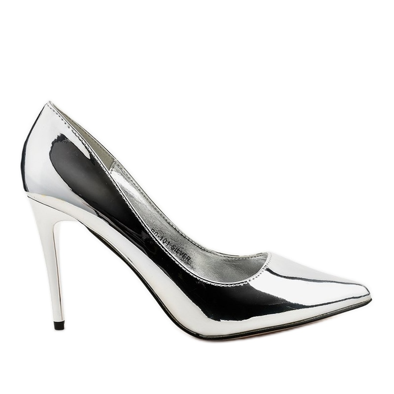 Tacones clásicos BO-100 lacados en plata Tacones clásicos BO-100 lacados en plata