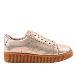 Zapatillas de mujer golden creepers TL-66 dorado