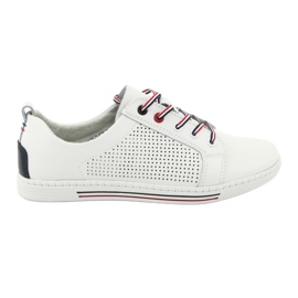 Zapatos deportivos de piel FILIPPO DP008 blanco azul marino Zapatos deportivos de piel FILIPPO DP008 blanco azul marino