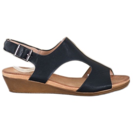 Small Swan Sandalias negras en cuña negro