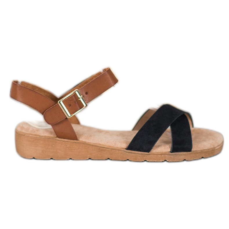 SHELOVET Sandalias con estilo negro