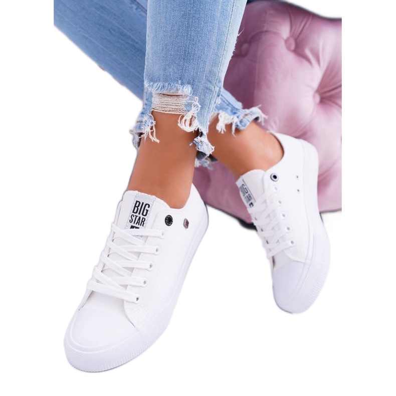 Zapatillas de mujer blancas Big Star AA274010 blanco