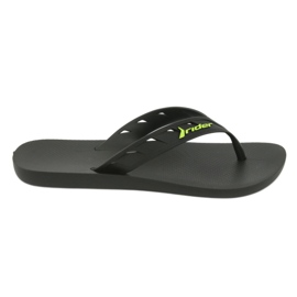 Flip-Flops de hombres negros y verdes Rider 11573