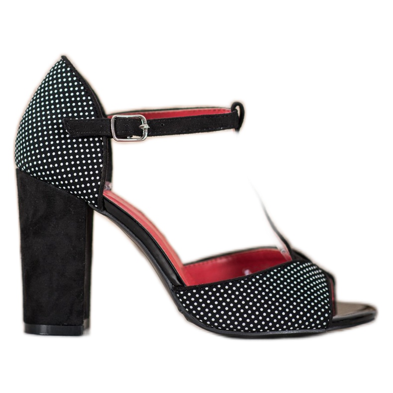Goodin Sandalias de ante con estampado de leopardo marrón negro