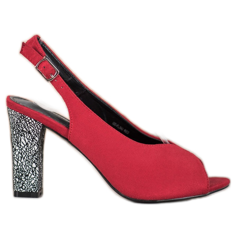 Goodin Sandalias Con Tacón Decorativo rojo