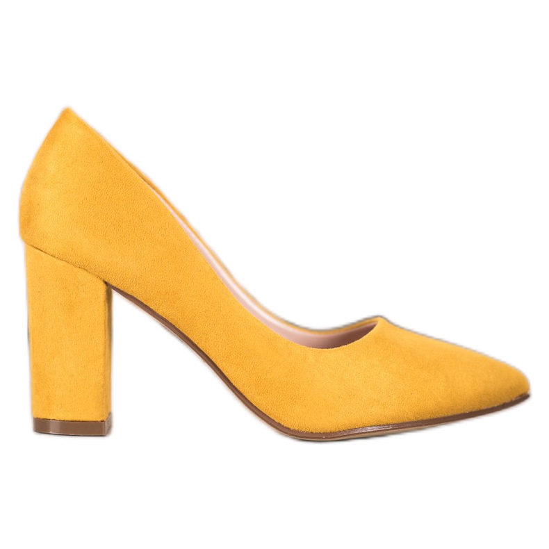 Ideal Shoes Bombas De Tacones Altos amarillo
