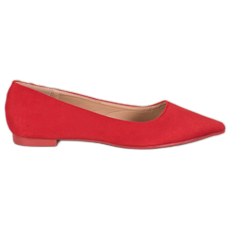 SHELOVET Bailarina De Ante En Spitz rojo