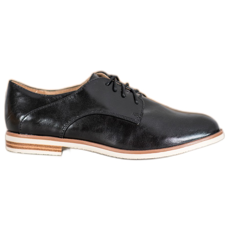 SHELOVET Zapatos negros con cuero ecológico