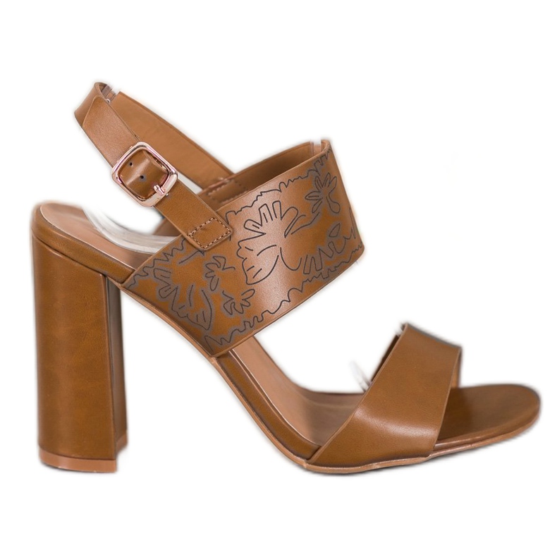 Small Swan Sandalias con patrón marrón Small Swan Sandalias con patrón marrón